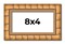 8x4 Modern Bamboo Picture Frame with UV-Resistant Acrylic & Acid Free Backing, Available in 5 Finishes - Gold, Silver, Brown, Black, and Natural